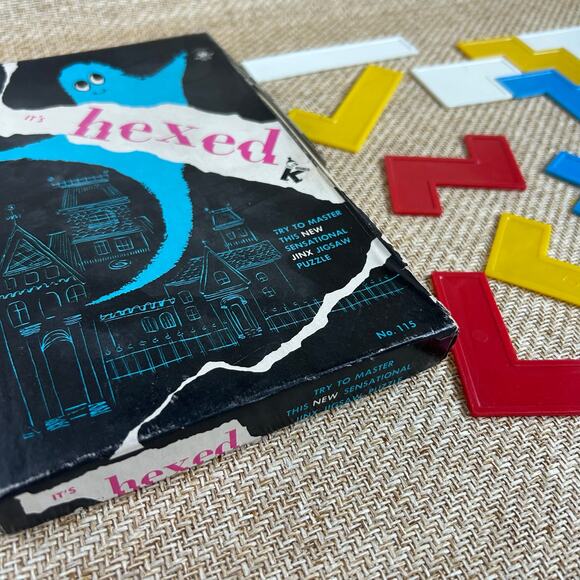 Vintage 1970s Hi-Q Hexed Puzzle No.115 Haunted House Halloween Game - Picture 3 of 6